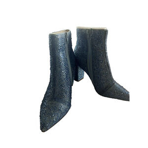 Betsy Johnson SB Cady Rhinestone Ankle Boots Booties Size 6 Light Blue NEW